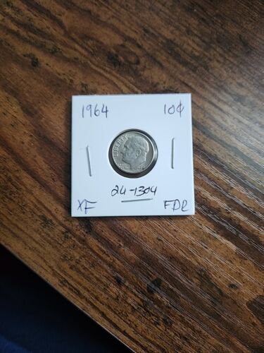 1964-D Roosevelt Dime, XF, .900 Silver