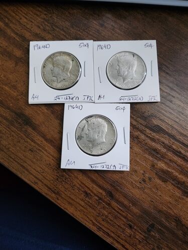 1964-D Kennedy Half, AU, .900 Silver ***ONE COIN ONLY!!!***