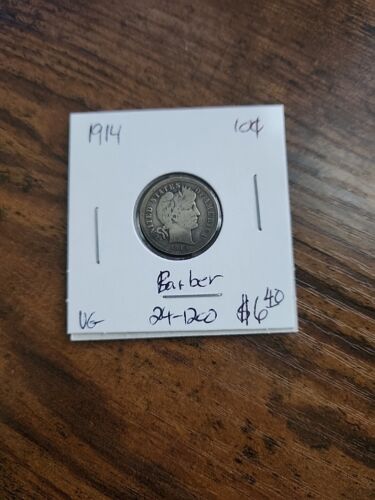 1914 Barber Dime, AG, .900 Silver