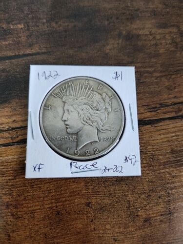 1922 Peace Dollar, XF, .900 Silver