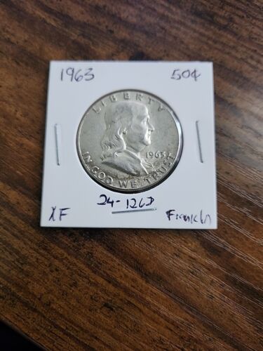 1963 Franklin Half, XF, .900 Silver