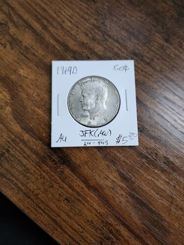 1969-D Kennedy Half Dollar, AU, .400 Silver