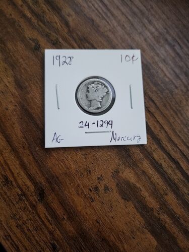 1928 Mercury Dime, AG, .900 Silver