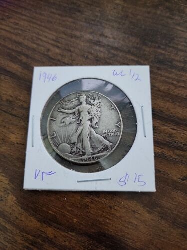 1946 Walking Liberty Half Dollar, VF, .900 Silver