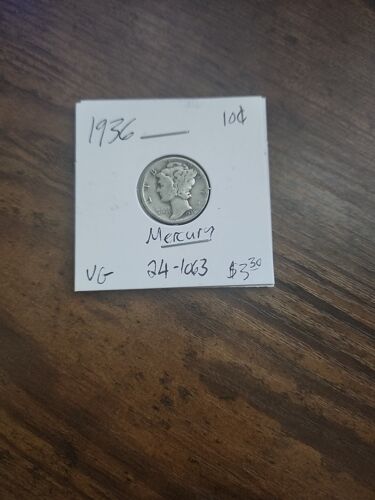 1936 Mercury Dime, VG, .900