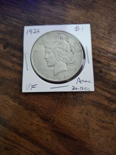 1922 Peace Dollar, VF, .900 Silver