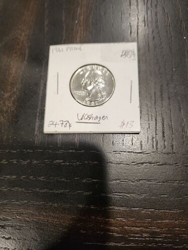 1961 Washington Quarter, Proof, .900 Silver