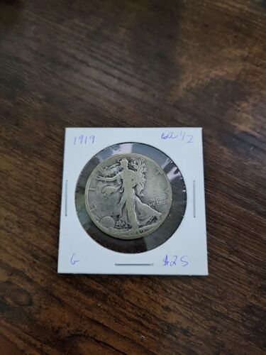 1919 Walking Liberty Half Dollar, G, .900 Silver