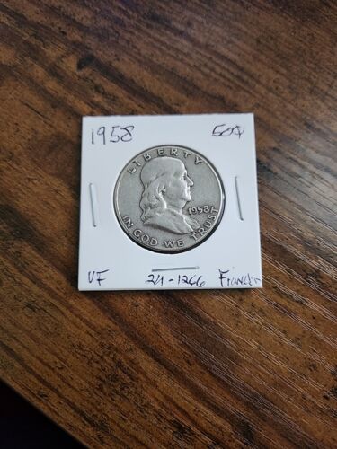 1958 Franklin Half, VF, .900 Silver