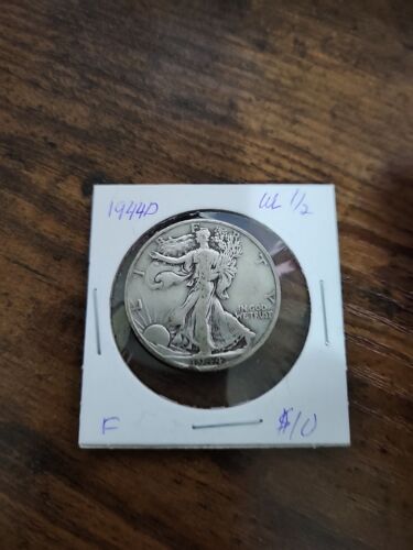 1944-D Walking Liberty Half Dollar, VG, .900 Silver