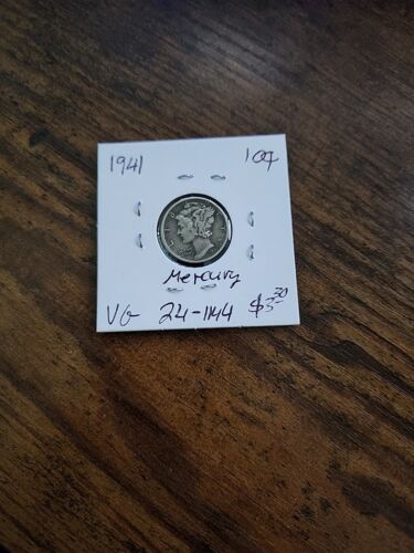 1941 Mercury Dime, VG, .900 Silver