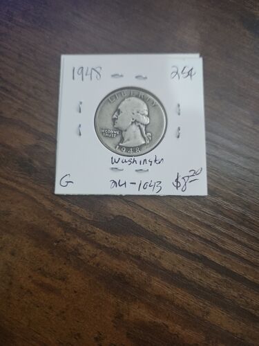 1948 Washington Quarter, G, .900 Silver