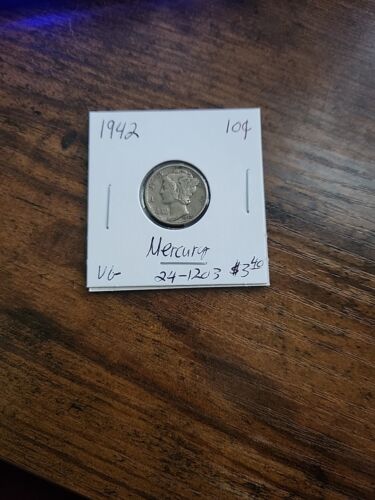 1942 Mercury Dime, VG, .900 Silver