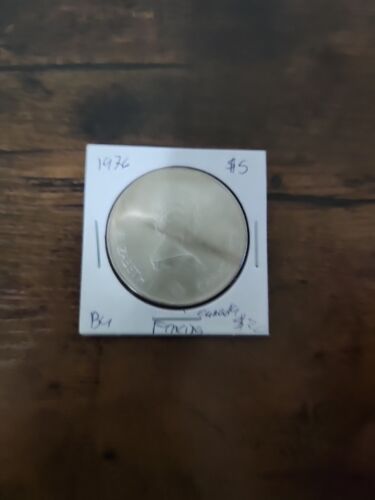 **1976 Canada 5 Dollars Olympics Commemorative--Fencing, BU, .925 Silver, 24.3**