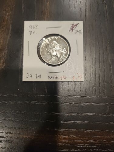 1963 Washington Quarter, Proof, .900 Silver