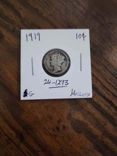 1919 Mercury Dime, G, .900 Silver