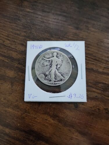 1941-D Walking Liberty Half Dollar, VG, .900 Silver