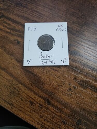 1915 Barber Dime, F, .900 Silver