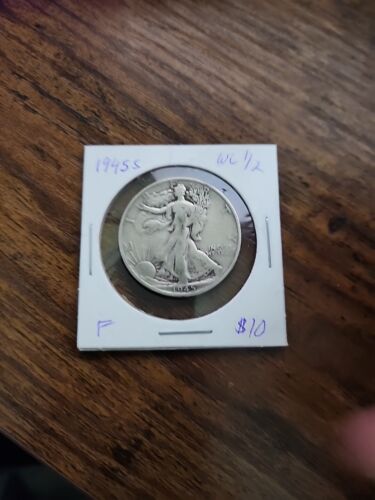 1945-S Walking Liberty Half Dollar, F, .900 Silver