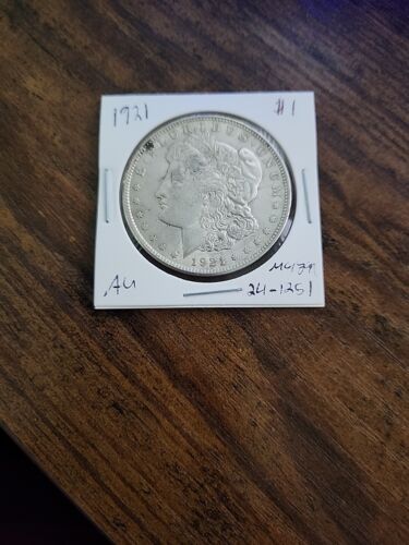 1921 Morgan Dollar, AU, .900 Silver