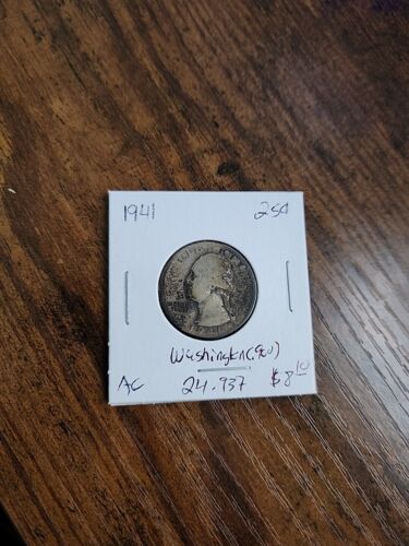 1941 Washington Quarter, AG, .900 Silver