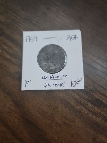 1954 Washington Quarter, F, .900 Silver